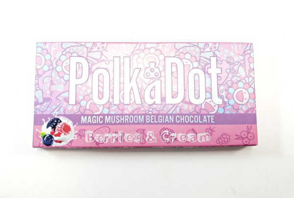 Polka Dot Chocolate Bars Berries and Cream